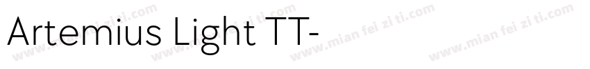 Artemius Light TT字体转换